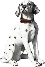 Statue Garden Sculpture 21"/28" Outdoor Dog Statues Dalmatian Dog Garden Sculpture Weatherproof Resin Animals Figurine Yards Spring Summer Decor