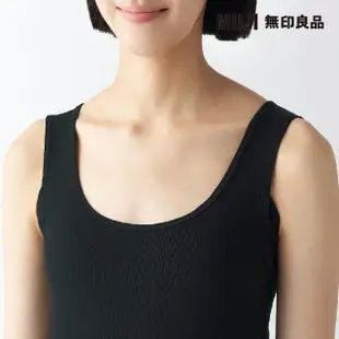 【MUJI 無印良品】女清爽舒適棉質附吸汗墊片坦克背心(共4色)