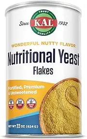 KAL Nutritional Yeast Flakes | Vitamin B12, Vegan, Non-GMO, Gluten Free | Unsweetened, Great Flavor, No Bitter Aftertaste | Great For Cooking | 22 oz