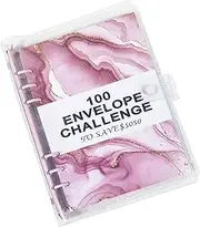 100 Savings Challenge Binder | 100-Days Tracker Budget Book Binder | Cash Envelopes System Easy and Fun Way to Save 5,050