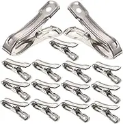 ibasenice 30pcs Windproof Stainless Steel Garden Clips for Shade Cloth and Laundry Heavy Duty Quilt Fixing Clips Non- Design for Outdoor Use for Hanging Clothes and Securing Blankets