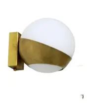 Handmade Modern Brass Single Globe Shade Wall Sconce Lamp Fixture