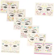 PENIKOKO Glow the Dark Temporary Stickers Unique Body Art Decals for Women Face for Festivals and Parties Easy to Apply and Remove