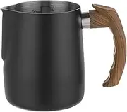 uxcell Milk Frothing Pitcher, 20oz/600ml Stainless Steel Coffee Cup Mug Milk Frothing Pitcher Jug with Handle for Home Cafe Bar Restaurant Hotel, Black