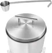 Tabletop Fire Pit Cover Lid and Pellet Scoop Compatible with Solo Stove Mesa, 5.3" Stainless Steel Mini Stove Accessories with Removable Handle for Prevent Hand Burns