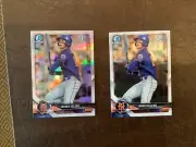 2018 Bowman Draft JARRED KELENIC REFRACTOR & CHROME BASE Seattle Mariners RC