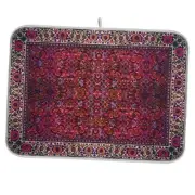 Dish Drying Mat for Kitchen Counter, Microfiber 16" x 18" Red Boho ritro