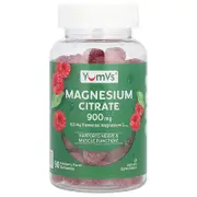 YumVs, Magnesium Citrate, Raspberry, 90 Gummies (300 mg per Gummy)
