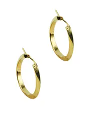 Argento Vivo 18K Over Silver Hoops