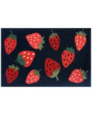 The Rug Market Strawberry Toss Indoor/Outdoor Doormat 24"x36" Blue