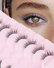 Onlyall Half Lashes Cat Eye Corner Lash Natural Looking Half Fake Eyelashes End Lash Wispy 3/4 Lashes 7 Pairs C19