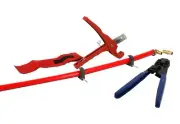 PEX Plumbing Kit W/Crimper&Cutter Tools 3/4"Elbow & Coupling Fitting Cinch Clamp