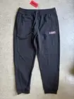 Hugo Boss Diqomo Mens Cotton Terry Sweatpants Logo Print Black Size XX-Large