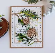 Pine Cone Leaf Decoration Metal Cutting Dies, Cut Stencils & Embossing Paper Die