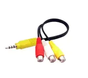 Video AV Component Adapter Cable for TCL TV, 3 RCA to 3.5mm AV Input Adapter