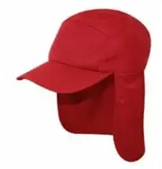 Red Legionairre Hat Cap Kepi Neck Flap Cotton One Size Desert Sun Neck Protectio