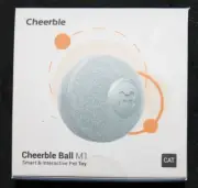 Cheerble Ball M1 Smart & Interactive Cat Pet Toy Ball - Grey - Rechargeable New