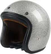 Retro Motorcycle 3/4 Open Face Helmet with Visor Vintage Lightweight Adult Half Helmet for Men Women Scooter ATV Cruiser Helmet DOT/ECE Approved C,XXL(63-64cm)
