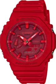 Casio G-Shock Red CasiOak 2100 Series GA2100-4A Watch New GA2100 Carbon Core