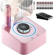 Electric Nail File 40000RPM, Professional Nail Drill, Manicure Pedicure Kit with 6 Drills & 30 Sanding Belts,Portable Electric Manicure and Pedicure Set, for Home Or Salon Use