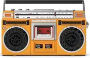 Vintage Radio, Retro CD Player Boombox with AM/FM Radio, 3.5mm Headphone Jack, Support SD/USB Input, Built-in Speaker, Classic 80S Style, Cassette Recorder for Family Gathering Travel Wheat Color