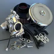 Harley Davidson HSR45 Twin Cams, EFI Injection to Mikuni conversion carb kit. Po