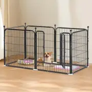 Dog Playpen, 6 Panels Indoor Doggy Fence Exercise Pen Portable Puppy Kennel H...