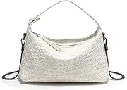 [Sweetovo] Hobo Bag for Women Vegan Leather Small Tote Crossbody Shoulder Purse Top Handle Handbag Satchel with Metal Chain