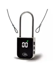 Metal Timer Lock - Smart Padlock for Kitchen Cabinets, Timed Out Keyless Pad ...