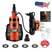 1/2HP 2110GPH Submersible Sump Pump with Float Switch - Efficient Water Drainage