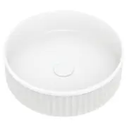 Minka Round Solid Surface Above Counter Basin, Matte White