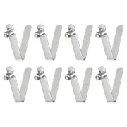 8pcs 5x8.5x30mm Single Button V-Shaped Paddle Snap Spring Clips Hollow Head