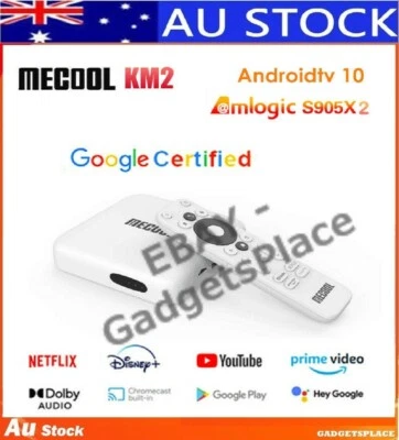 ✅Mecool Box KM2 4K Android TV ATV Netflix Chromecast Prime Video Disney Plus