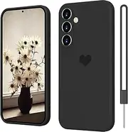 Samsung Galaxy S23 FE Silicone Case with Heart, SupVict Hany Case Samsung Galaxy S23 FE with Microfibre, Scratch-Resistant All-Round Protection Case Shockproof Slim Case for Samsung S23 FE 5G 2023