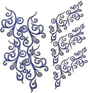Gadpiparty Clothing Repair Materials Iron-on Embroidered Patches Applique Stickers for Jeans Formal Wear 5 Pack Traditional Design