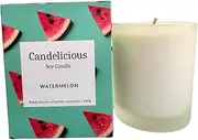 Scented Fragrant Candle in Frosted Glass Watermelon