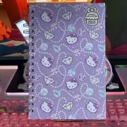 2024 Sanrio Hello Kitty Bejeweled Pattern Hard Cover Notebook Journal Spiral