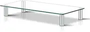 Artiss Glass Monitor Stand, Table Top Laptop Computer Mobile Universal Silver