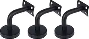Stair Handrail 3 Pieces of Durable Handrail Wall Bracket Solid Stainless Steel Handrail Wall Bracket (Black) Support Rail