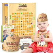 Cradle Plus 100 Foods Before 1 Scratch Off Poster - Yellow