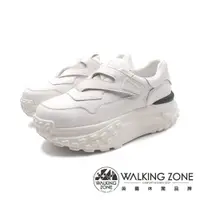 在飛比找樂天市場購物網優惠-WALKING ZONE(女)異材質魔鬼氈增高厚底運動老爹鞋