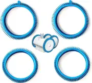 Lertenys Front Tire and Rear Tire Combo Kit | Compatible with PoolCleaner Poolvergnuegen Front Tire Kit with Super Hump 896584000-143 (2-Pack) and ...