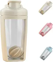 ALINUOYQ Shaker Bottle 500ml for Protein Mixes With Whisk Ball, BPA-Free Leak Proof Cup With Handle, Mixer for Pre-workout, Gym, Office, Travel