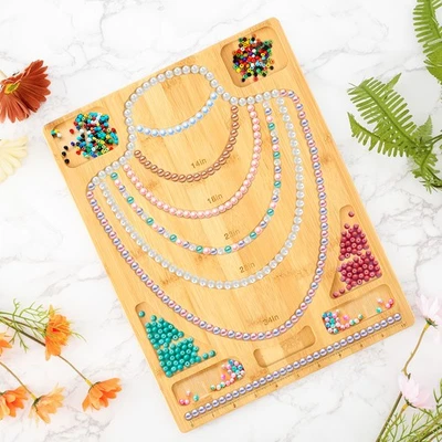 Bead Board for Jewelry Making Bamboo Beading Board Sturdy Jewelry Design jeXfu