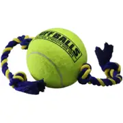 Petsport Mega Tuff Ball Tug with Rope - 6in / Green
