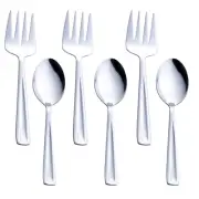 GoGeiLi Stainless Steel Serving Spoon and Serving Fork Set, Include 3 Large S...
