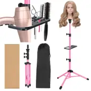 Wig Stand Tripod 50 Inch Metal Wig Mannequin Head Tripod Stand for Hairdressing