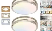 40W Ceiling Light with Remote, 2 Pack 13Inch LED Flush Mount Ceiling Light,