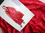 NWT NEW Halloween Costume Red Adult Hooded Cape 50 Inch One Size Witch Vampire