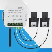 1pcs Tuya Smart Life WIFI Energy Meter 80A/120A/200A With 2 Clamp Ct App KWh New